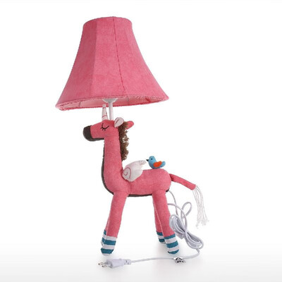 

Unicorn Table Lamp Pink UK Plug Decorative Desk Table Lamp Animal Cotton Lamp for Children with Led Bulb