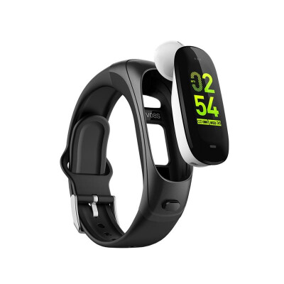 

V08S Smart Bracelet Heart Rate Blood Pressure Monitoring Bluetooth Bracelet Bluetooth Headset 2 In 1 Call Smart Watch With Mic