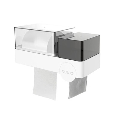 

Multi-functional Bathroom Water-resistant Toilet Paper Rack Paper Towel Holder Storage Holder Wall-mounted Tissue Box Dispenser wi