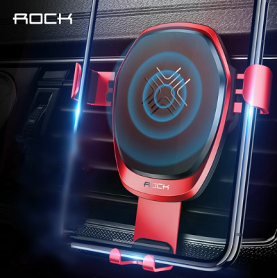 

ROCK car phone holder car wireless charger gravity bracket car outlet Apple Samsung charger Red