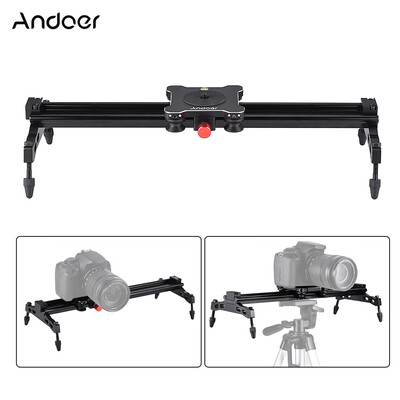 

Andoer 40cm 157in Bearing Type Portable Aluminum Alloy Camera Track Dolly Slider Stabilizer Rail System Max Load 6kg 13lb for