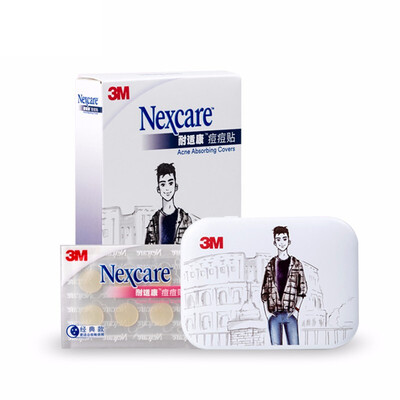 

3M resistant Kang acne stickers mens mens classic 30 capsules box invisible acne stickers artificial leather new hand-painted wind