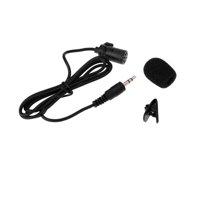 

Lavalier Clip Metal Stereo Microphone 35mm with Collar Clip for Lound Speaker Computer PC Laptop
