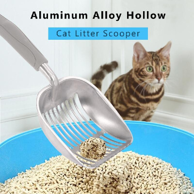 

Aluminum Alloy Hollow Cat Litter Scooper Litter Shovel Sifter with Long Handle Pet Poop Scooper Shovel Pet Cleaning Supplies Tools