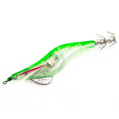 

12g 04oz Transparent Fishing Lure Flashing Hard Lure with Squid Jigs Lure Ring Swivel Sinker Sea Water Fresh Water Imitation Pr
