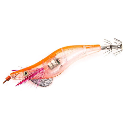 

12g 04oz Transparent Fishing Lure Flashing Hard Lure with Squid Jigs Lure Ring Swivel Sinker Sea Water Fresh Water Imitation Pr