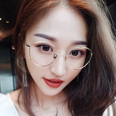 

New pearl wheat ear anti-blue eyeglasses womens non-degree mobile phone computer radiation protection eye flat lens