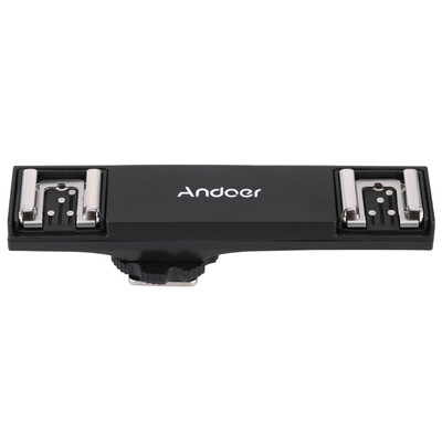 

Andoer Dual Hot Shoe Flash Speedlite Bracket Splitter for Nikon D750 D7200 D7100 D7000 D800 D810 D600 DSLR Camera Camcorder