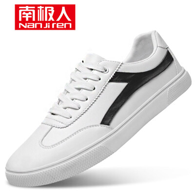 

Anji people Nanjiren casual mens shoes mens comfortable belt trend breathable Korean fashion mens British casual wild male 0042 white black 42 yards