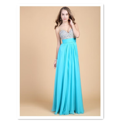 

Evening dress 2018 spring&summer chiffon Tencel European station dress wedding toast dress hosted banquet car model long section