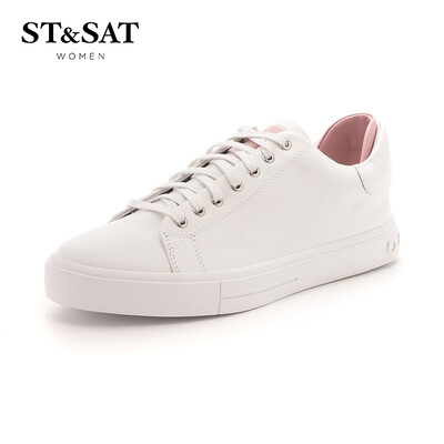 

Saturday ST&SAT cow leather fashion white casual shoes SS91112073 pink 34