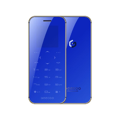 

GEECOO MINII1 Card Phone 2G Feature Mobile Phone 154 Inch Thinnest Portable Touch-Button Double Sided Mirror FM GSM 400mAh