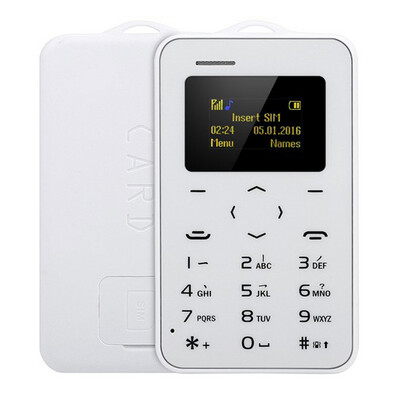 

New Original Ultra Thin Mini AEKU C6 Cell Phones Student Version Credit Card Mobile Phone Bluetooth PK AEKU M5 Card Phone