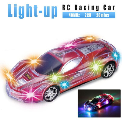 

S222 Racing Car 124 RC Sports Car Spectacular Flashing LED Lights Radio Control Vehicle Gift Toy for Kids Boys&Girls