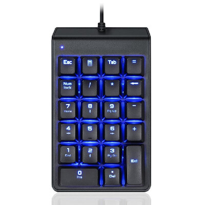 

MOTOSPEED K22 Mechanical Numeric Keypad Red Switches Number Keyboard Portable Slim Blue Backlight USB Wired 22 Keys Finacially Ded