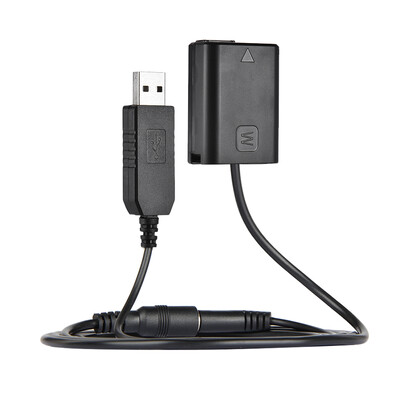

Andoer NP-FW50 Dummy Battery DC Power Bank 5V 2A USB Adapter Cable Replacement for AC-PW20 for Sony NEX-3567 Series A33 A37
