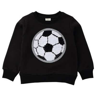

Girls Boys Children Magic Sequin Hoodie Sweatshirt Cotton Pullover Top