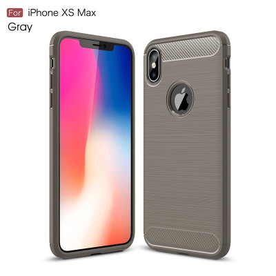 

Goowiiz Phone Case For Iphone XsXs MaxXR Fashion Slim Carbon Fiber TPU Soft Silicone Prevent falling