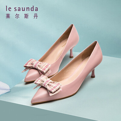 

Lyles Dan fashion elegant shallow mouth pointed foot bow high heel womens shoes LS AM53205 pink 39