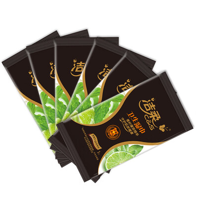 

Clean&soft C& wet wipes 10 pieces of independent packaging lime mint extract to oil&sweat to clean&care skin wet wipes