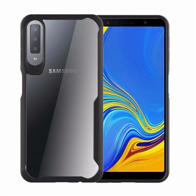 

Goowiiz Luxury Phone Case For Samsung Galaxy A7 2018A750Note 9 HD Clear Acrylic TPU Silicone Prevent falling Full protection