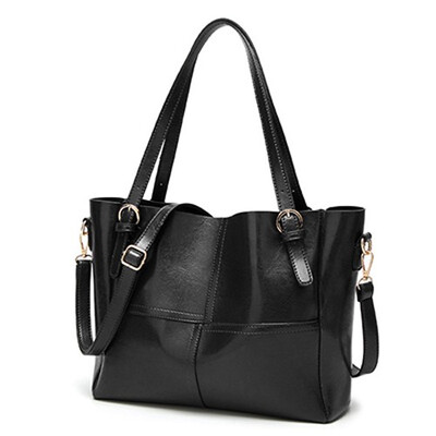 

Lady Vintage PU Shoulder Bag 2019 New Female Big Causal Tote Bags Women Handbags Bolsa Feminina Preta Sac A Main Drop shipping