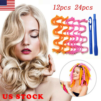 

12PCS Magic Hair Curlers Curl Formers Spiral Ringlets Leverage Rollers