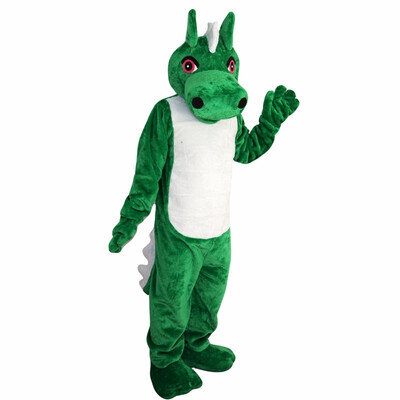 

LangtengGreen Dinosaur Dragon Mascot Costume Cartoon Cosplay Party Halloween Christmas Festival Performance