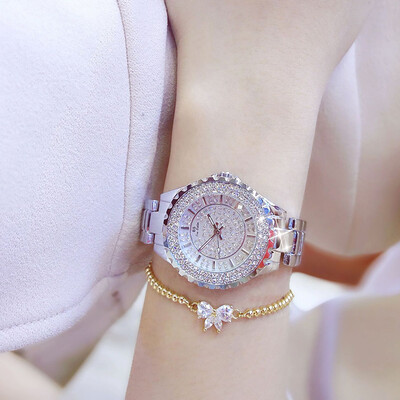 

Women Fashion Casual Rhinestone Stainless Steel Dial Analog Quartz Wrist Watch