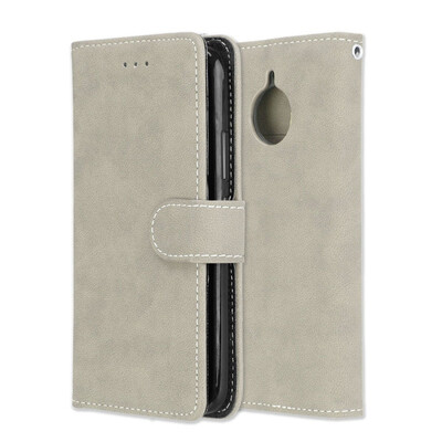 

MOONCASE Motorola Moto E4 Plus Vintage Scrub 3 Card Case - Grey
