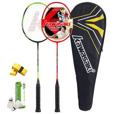 

Kawasaki KAWASAKI badminton racket ultra-light carbon on the shoot to buy one to send a gift of four sets has been threaded KC-079 red&green two-color has been threaded