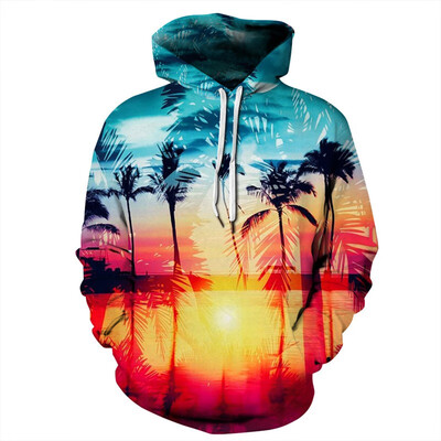 

New Fashion Eagle Hoodies Men Thin 3d Sweatshirts With Hat Print Euramerican Funny Hooded Hoodies Plus Size