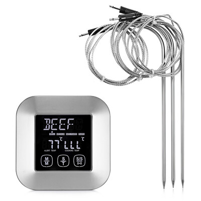

TS - 82 Digital Meat Thermometer with 3 Stainless Steel Temperature Probes for Kitchen Cooking