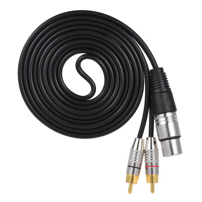 

1 XLR Female to 2 RCA Male Plug Stereo Audio Cable Connector Y Splitter Wire Cord 5m 164ft