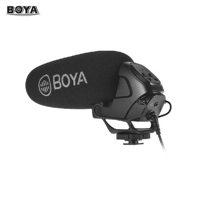 

BOYA BY-BM3031 On-camera Shotgun Condenser Microphone Mic Supercardioid 3-level Gain Control Low-cut Filter 35mm Plug with Windsc