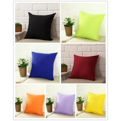 

4040 Vintage Art Style Solid Color Pillow Case Cotton Linen Pillow Case Sofa Throw Cushion Cover Home Decor