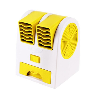 

Portable Bladeless Table Fan Double Wind Outlet Perfume Mini Air Cooler USBBattery Desktop Cooling Fan