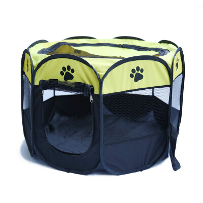 

Detachable Foldable Octagonal Pet Fence Tent Portable Oxford Cloth Kitten Puppy Playpen Cage