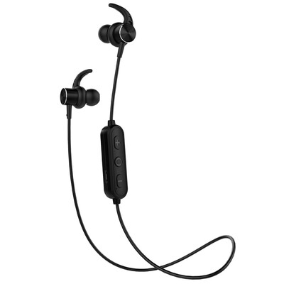 

jession magnetic suction ear wireless sports Bluetooth wire headset mobile phone headset music headphones black