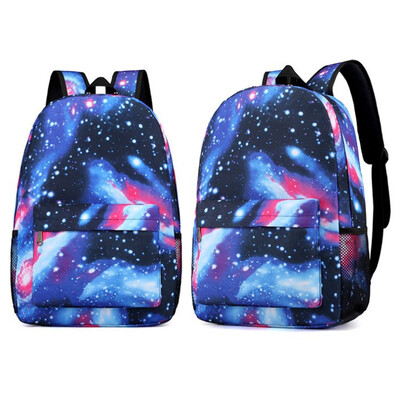 

Tailored Couple Schoolbag Travel Hiking Bag Galaxy Backpack Collection Luminous Bag Teen
