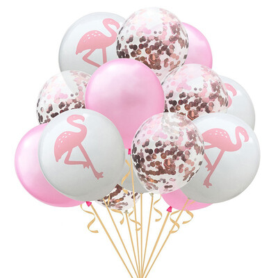 

FUNNYBUNNY Flamingo Turtle Leaf Pineapple Balloon Rose Gold Confetti Balloon Combination Hawaiian Party Decoration