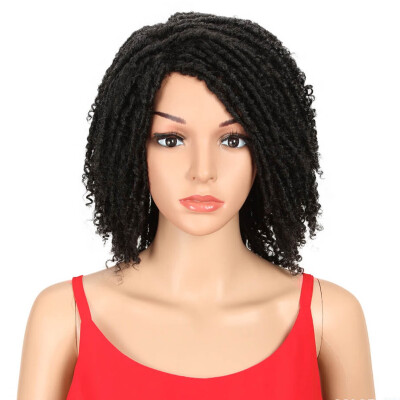 

Noble Hair Soft Short Synthetic Wigs 14"Inch High Temperature Fiber Dreadlock Ombre Burg Crochet Twist Hair