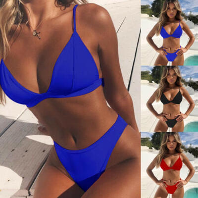 

Women Push-up Padded Bra Bikini Set Triangle Swimwear Swimsuit Bathing Beachwear