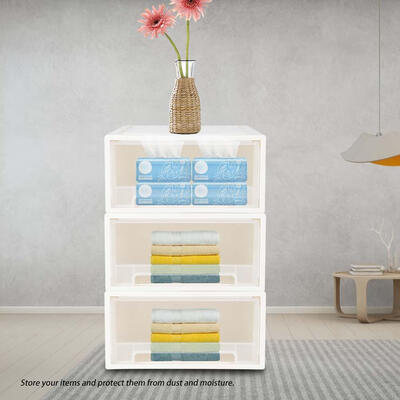 

Large Plastic Drawer Storage Box Home Sundries Socks Magazine Makeup Organizer ContainerStorage Box Drawer Storage Box