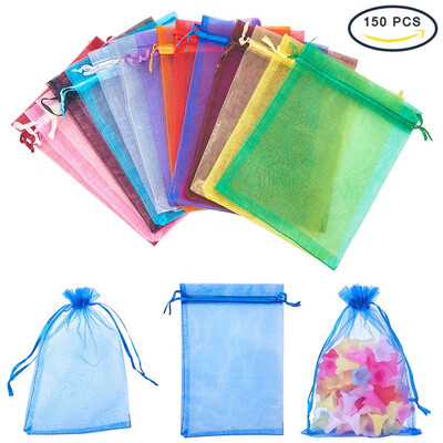 

PH PANDAHALL 150 Pcs 18x13cm Organza Drawstring Bags Jewelry Party Wedding Favor Gift Bags