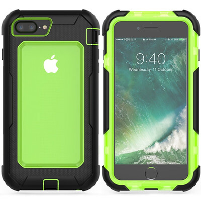 

MOONCASE Apple iPhone 6 Plus6s Plus Slider Griffin Phone Case Series - Black Green