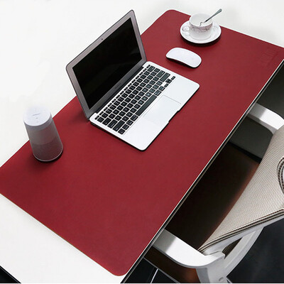 

Ling Mei double-sided two-color mouse pad large office game table mat large desk desk pad desktop waterproof mouse pad 9045CM wine red yellow