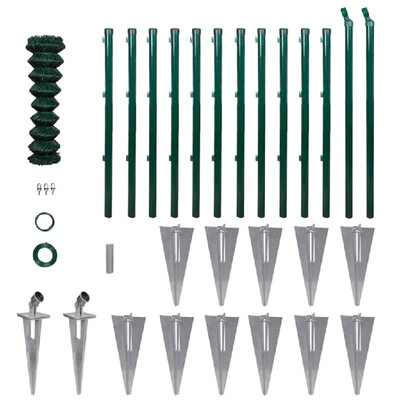 

Chain-Link Fence Set Posts Spike Anchors & Fittings 41"x82