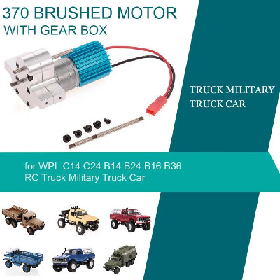 

370 Brushed Motor with Metal Gear Box for WPL C14 C24 B14 B24 B16 B36 JJRC Q60 Q61 Q62 Q63 Q64 Q65 RC Truck Military Truck Car