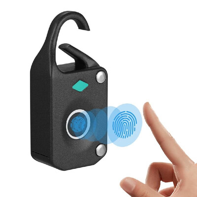 

Smart Fingerprint Padlock Mini Smart Lock 10 Fingerprint Recording Security Padlock Rechargeable Luggage Lock